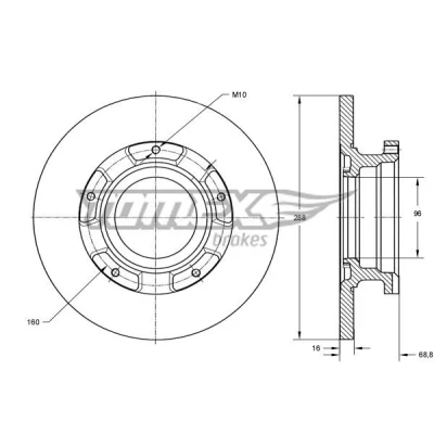 Kuva Jarrulevy TOMEX Brakes TX 73 93