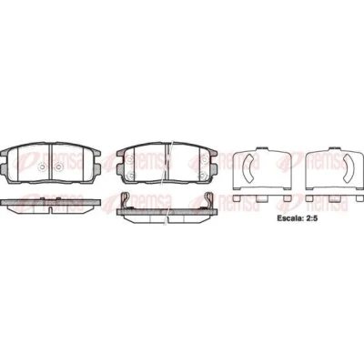 Kuva REMSA 1260.12 Jarrupalat Taka akseli Sis. kulumisenilmaisimen liimakelmulla Tarvikkeilla CHEVROLET: Captiva, OPEL: Antara