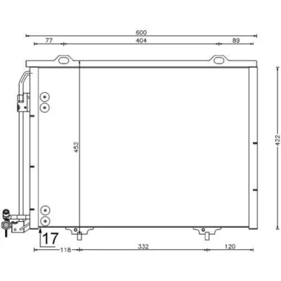 Kuva MAHLE ORIGINAL AC 211 001S Ilmastoinnin Lauhdutin ilman vedenerotinta 538 MERCEDES BENZ: E sarja T modell, Sedan, C modell