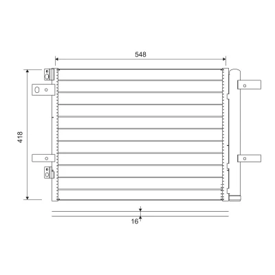 Kuva VALEO 822564 Ilmastoinnin Lauhdutin Vedenerottimella Alumiini 430 PEUGEOT: 308 II Hatchback