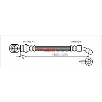 Kuva METZGER 4110072 Jarruletku 265