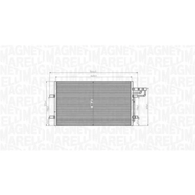 Kuva MAGNETI MARELLI 350203915000 Ilmastoinnin Lauhdutin 648x368x16 368 648 16 FORD: Focus 2 Kombi, C Max, Limousine