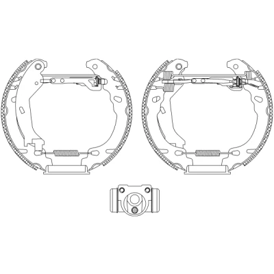 Kuva TEXTAR Shoe Kit Pro 84064600 Jarrukenkäsarja, Rumpujarru Pyörän jarrun sylinterillä, Säätöelementillä FORD: KA Hatchback