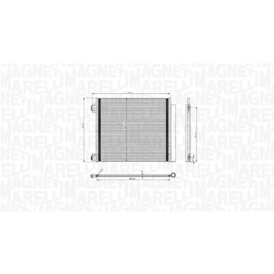 Kuva MAGNETI MARELLI 350203832000 Ilmastoinnin Lauhdutin Vedenerottimella 550x468,6x12 468,6 550 12 NISSAN: Qashqai 2
