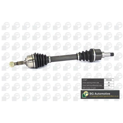 Kuva BGA DS6714L Vetoakseli Etuakseli, vasen 612, 612 PEUGEOT: 206 Hatchback, SW