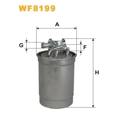Kuva WIX FILTERS WF8199 Polttoainesuodatin Letkusuodatin 12mm AUDI: A4 B7 Avant, A6 C5 Sedan, B6 VOLKSWAGEN: Passat B5 GP Sedan
