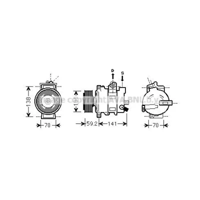 Kuva PRASCO AIAK272 Ilmastoinnin Kompressori 7SEU16C R 134a AUDI: A4 B7 Avant, B6 Sedan, Sedan