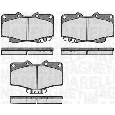 Kuva MAGNETI MARELLI 363916060401 Jarrupalat akustisella kulumavaroittimella TOYOTA: Land Cruiser 80, HILUX 6 Pick up, Prado 90