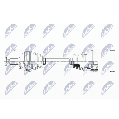 Kuva NTY NPW VW 159 Vetoakseli Etuakseli, oikea 785