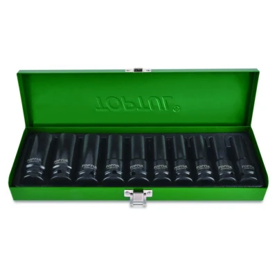 Kuva Voimahylsysarja TOPTUL 1/2 zoll 10 Stk10 11 12 13 14 17 19 21 22 24 mm