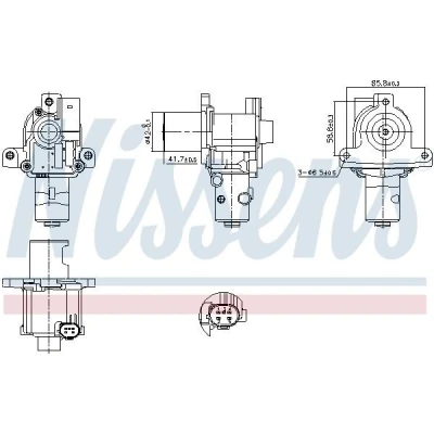 Kuva Venttiili, pakokaasun kierrätys DACIA, NISSAN, RENAULT, SUZUKI OE 1471000Q0E, 1471000Q0G, 1471000Q0V