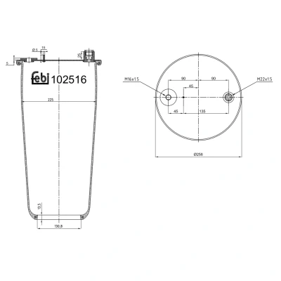 Kuva FEBI BILSTEIN 102516 Metallipalje, ilmajousitus Taka akseli
