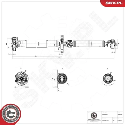 Kuva Vetoakseli, Taka akseli, Takana Esen skv 76SKV067 bmw 5 [e60], touring [e61] OE 26107542120, 26107557158, 26107573493