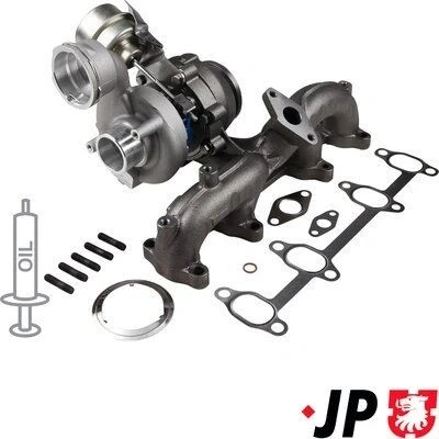 Kuva JP GROUP 1117402300 Turboahdin Pakokaasuahdin sis. tiivistesarjan VOLKSWAGEN: Golf 5, Passat B6 Variant, Plus / Crossgolf, SKODA: Octavia 2 Combi