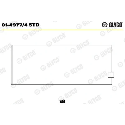 Kuva Kiertokangen laakeri GLYCO 01 4977/4 STD