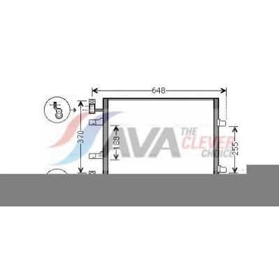Kuva PRASCO RTA5459 Ilmastoinnin Lauhdutin 15,5 Alumiini 580 RENAULT: TRAFIC 2 Kasten, Bus, NISSAN: Primastar Bussi, Van
