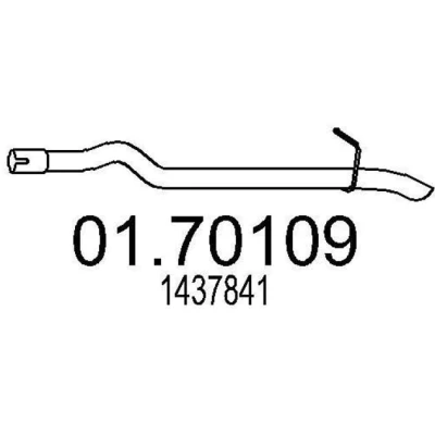 Kuva MTS 01.70109 Pakoputki 880 Takana takavaimentimelle