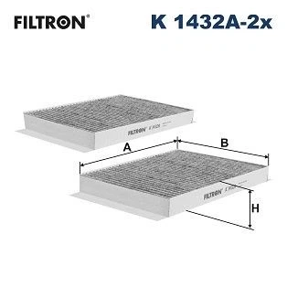 Kuva FILTRON K 1432A 2x Raitisilmasuodatin Aktiivihiilisuodatin 258 183 30 MERCEDES BENZ: S sarja Sedan
