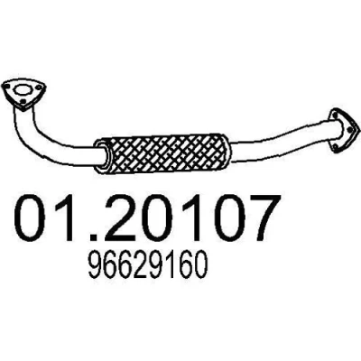 Kuva MTS 01.20107 Pakoputki 5,75 Edessä keskiäänenvaimentajalle CHEVROLET: Captiva