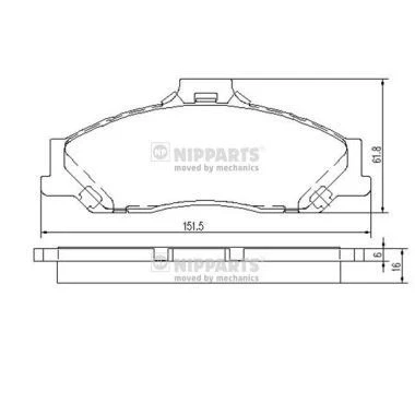 Kuva Jarrupalasarja, levyjarru NIPPARTS J3603053