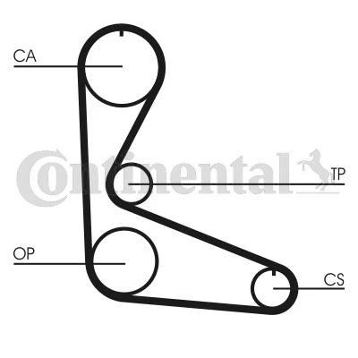 Kuva Hammashihna Contitech CT702 fiat, lancia OE 4324568, 5973343, 7565583
