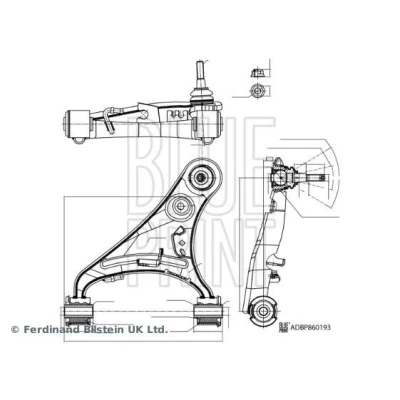 Kuva Tukivarsi, pyöräntuenta, Etuakseli, oikea, Yläpuolella LAND ROVER DISCOVERY IV, VAN IV OE LR 014132, 051614