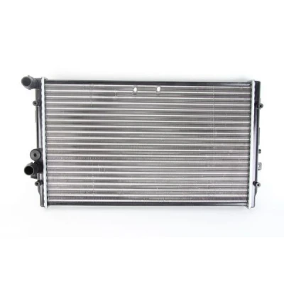 Kuva THERMOTEC D7W058TT Jäähdytin ajoneuvoille ilmastointilaitteella tai ilman 418 650 34 Käsivaihteisto Jäähdytysrivat mekaan. kiinnitetyt