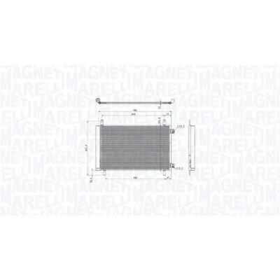 Kuva MAGNETI MARELLI 350203105500 Ilmastoinnin Lauhdutin Vedenerottimella 345,4 570 12