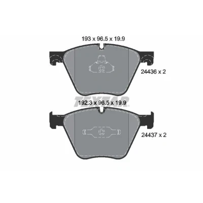 Kuva TEXTAR 2443601 Jarrupalat Kulumisenilmaisemelle BMW: X5, 7, 5 GT
