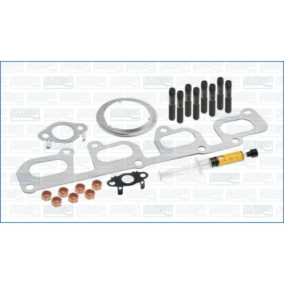 Kuva AJUSA JTC11702 Asennussarja Turboahdin with studs, syringe oil Tiivisteillä asennusohjeella VOLKSWAGEN: Crafter 30 35 Bussi, 50 Van