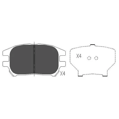 Kuva Jarrupalasarja, levyjarru, Etuakseli LEXUS RX, TOYOTA HARRIER OE 0446548050, V9118A091