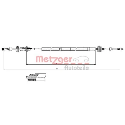 Kuva METZGER 10.0904 Kaasuvaijeri COFLE VOLKSWAGEN: Golf 4