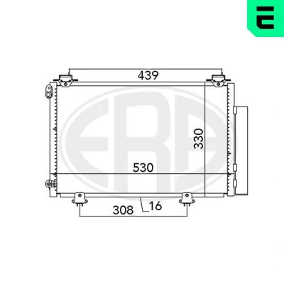 Kuva ERA 667041 Ilmastoinnin Lauhdutin Vedenerottimella TOYOTA: Yaris I Hatchback