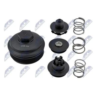 Kuva Kansi, öljynsuodatinpesä AUDI, MITSUBISHI, SEAT, SKODA, VW OE 045115433B, 045115433C, 045115433D