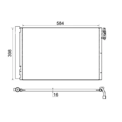 Kuva MAHLE ORIGINAL AC 413 001S Ilmastoinnin Lauhdutin Vedenerottimella 584 BMW: 3 Sedan, Touring, Coupe