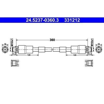 Kuva Jarruletku, Etuakseli AUDI A8 D2, VW PASSAT B5.5, B5.5 Variant OE 4D0 611 707 D, F, H