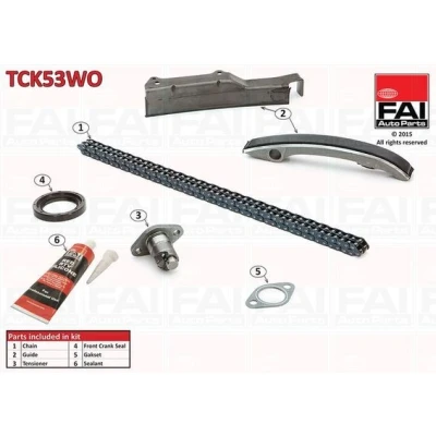 Kuva FAI AutoParts TCK53WO Jakoketjusarja Tiivisteillä, ilman hammaspyöriä Kaksoisketju, Rullaketju MITSUBISHI: PAJERO 2