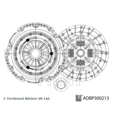 Kuva BLUE PRINT ADBP300213 Kytkinpaketti kolmiosainen synteettinen rasva 260mm