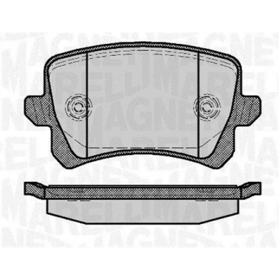 Kuva MAGNETI MARELLI 363916060658 Jarrupalat VOLKSWAGEN: Passat B6 Variant, B7 Tiguan I, AUDI: A6 C6 Sedan, Q3, SEAT: Alhambra II