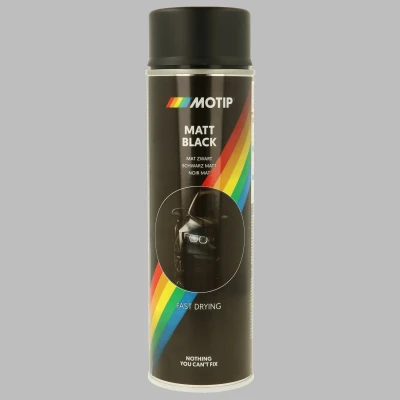 Kuva MOTIP 04006 maali 1K 500 Kompakt yellow glossy 400 ml Black matt