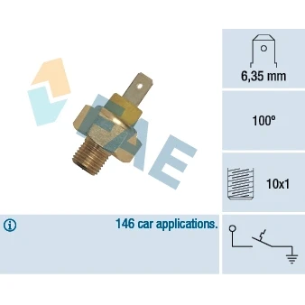 Kuva Lämpökytkin, jäähdytysnesteen varoitusvalo AUDI, SEAT, SKODA, VW OE 1 0 00 080 722, 800 43, 191 919 521 D