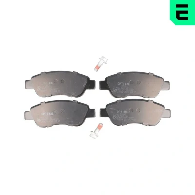 Kuva OPTIMAL BP 12438 Jarrupalat Etuakseli Ilman kulumisenilmaisinta, Ei kulumisenilmaisimelle Jarrusatulan ruuveilla TOYOTA: Aygo, PEUGEOT: 107 Hatchback