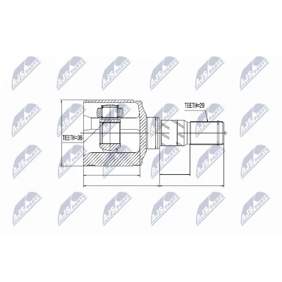 Kuva NTY NPW CH 025 Vetonivel Etuakseli, vasen JEEP: GRAND CHEROKEE 3