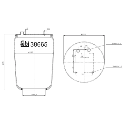 Kuva FEBI BILSTEIN 38665 Metallipalje, ilmajousitus
