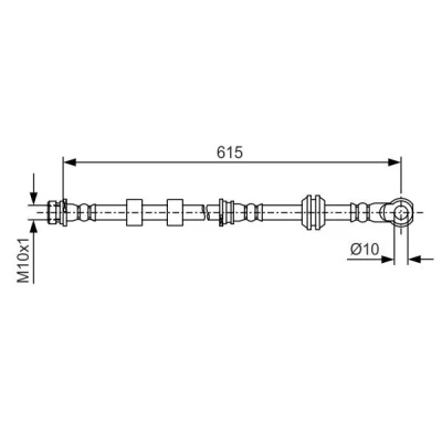 Kuva BOSCH 1 987 481 088 Jarruletku 615 M10x1 MITSUBISHI: ASX SUV, Lancer 8 Limousine