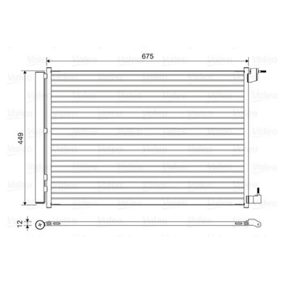 Kuva VALEO 814468 Ilmastoinnin Lauhdutin Vedenerottimella Alumiini 449 MERCEDES BENZ: C sarja Sedan, GLC Coupe, T modell