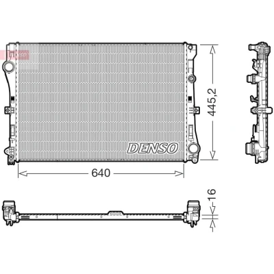 Kuva DENSO DRM17118 Jäähdytin 640mm 445mm 16mm MERCEDES BENZ: C sarja T modell
