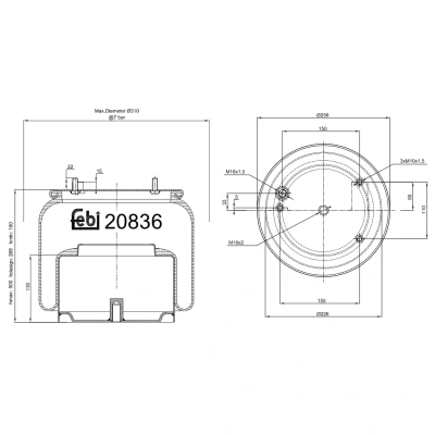 Kuva FEBI BILSTEIN 20836 Metallipalje, ilmajousitus