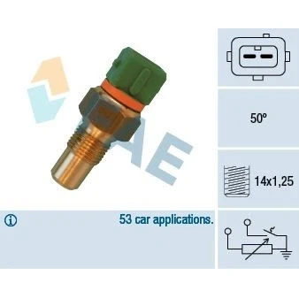 Kuva Jäähdytysnestelämpötilan sensori CITROËN, FIAT, HYUNDAI, PEUGEOT, SUZUKI OE 08 34 656, 095509987, 095513087