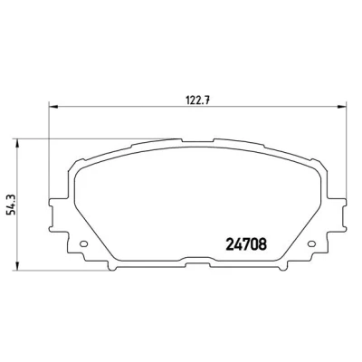 Kuva BREMBO P 83 101 Jarrupalat Ilman kulumisenilmaisinta tarvikkeita TOYOTA: Yaris II Hatchback, III Verso S